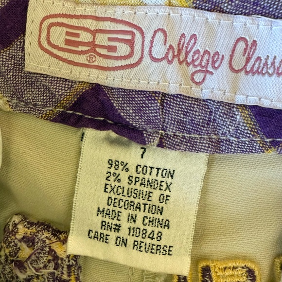 LSU college ladies khaki shorts very good condition size 7 - Picture 7 of 9